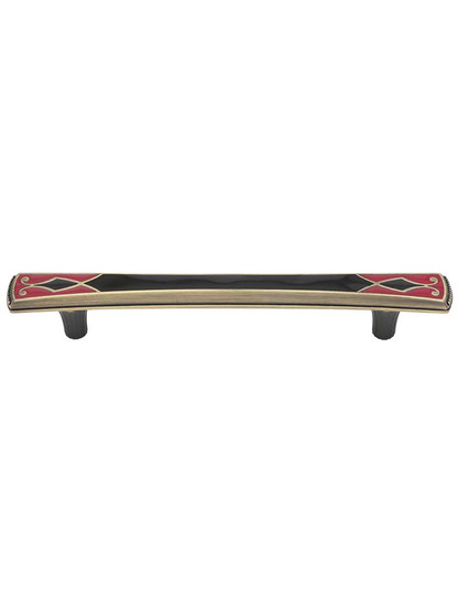 Canterbury Cabinet Pull - 5 inch Center-to-Center in Red and Black.